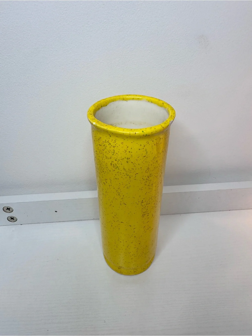 Yellow Speckled Ceramic Bud Vase - Home Accents
